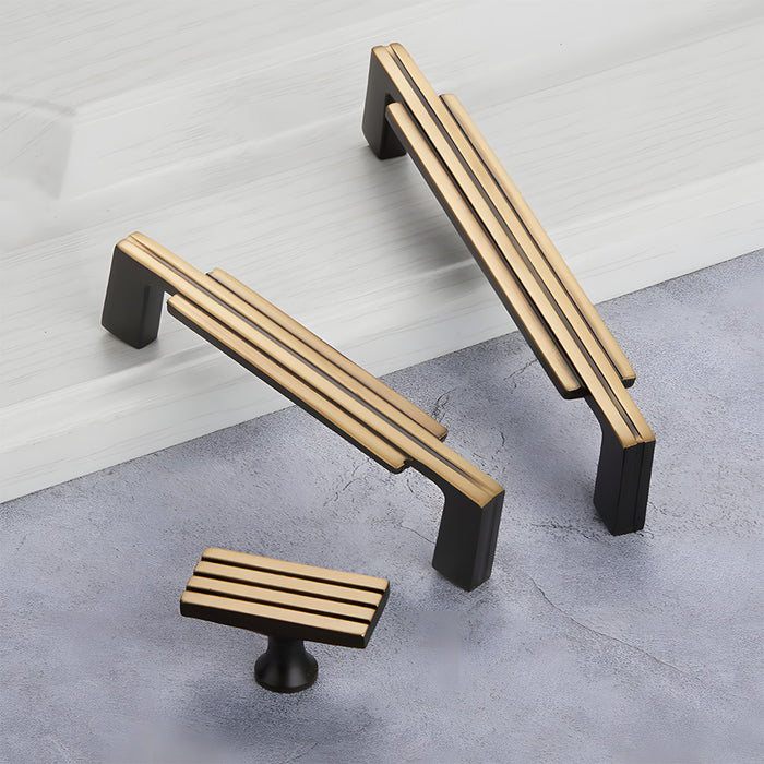 Nordic Art Deco Brass Cabinet Handles
