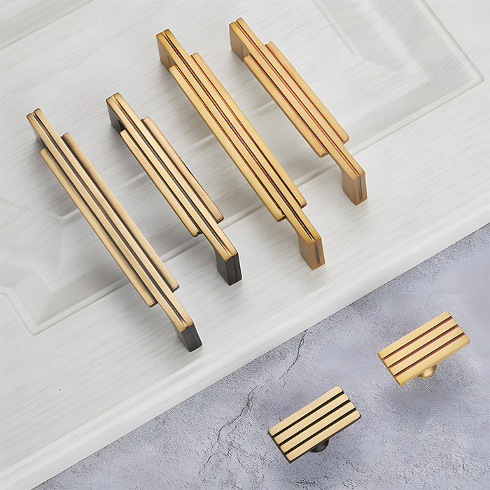 Nordic Art Deco Brass Cabinet Handles