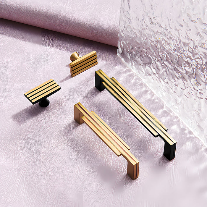 Nordic Art Deco Brass Cabinet Handles