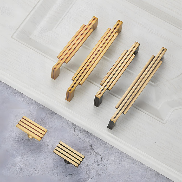 Nordic Art Deco Brass Cabinet Handles