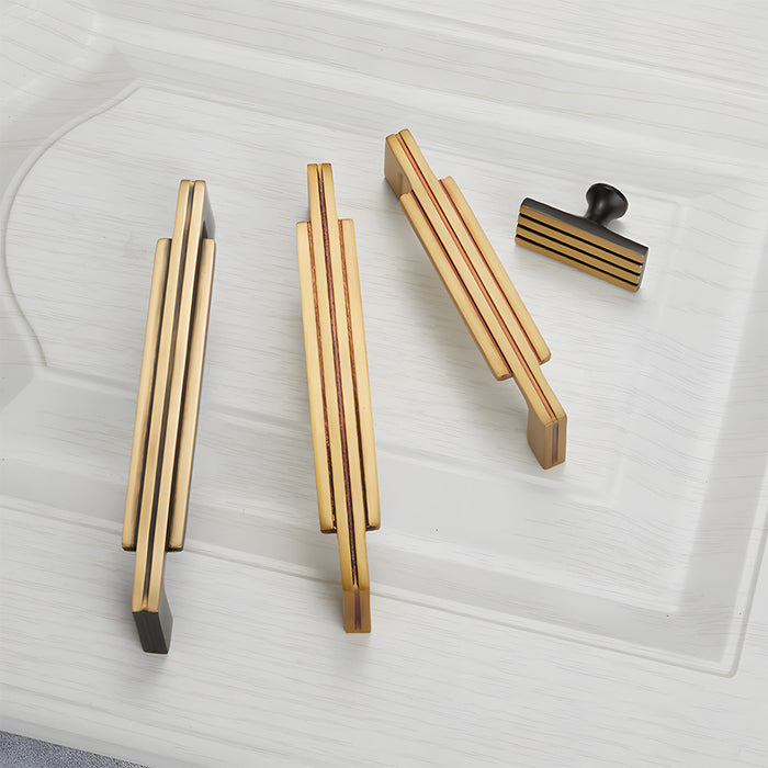 Nordic Art Deco Brass Cabinet Handles