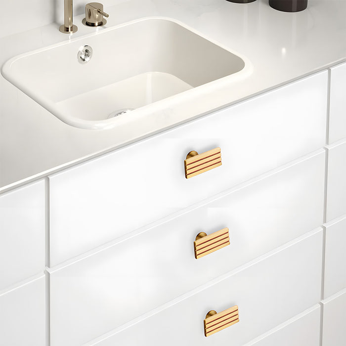 Nordic Art Deco Brass Cabinet Handles