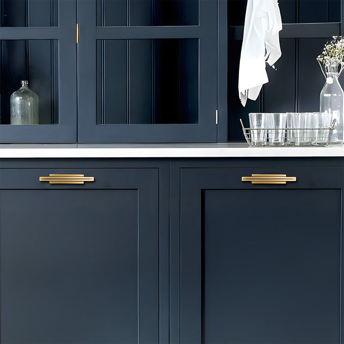 Nordic Art Deco Brass Cabinet Handles