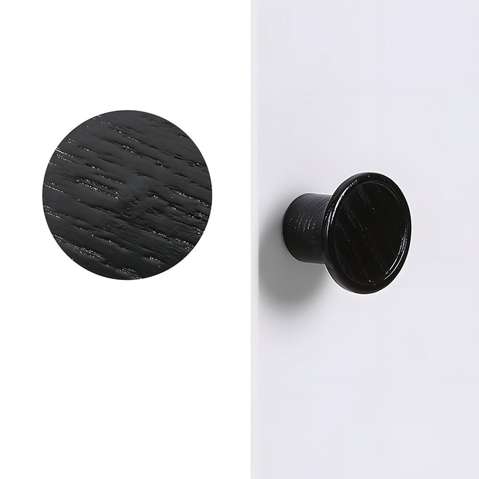 Nordic Round Wood Cabinet Drawer Pulls