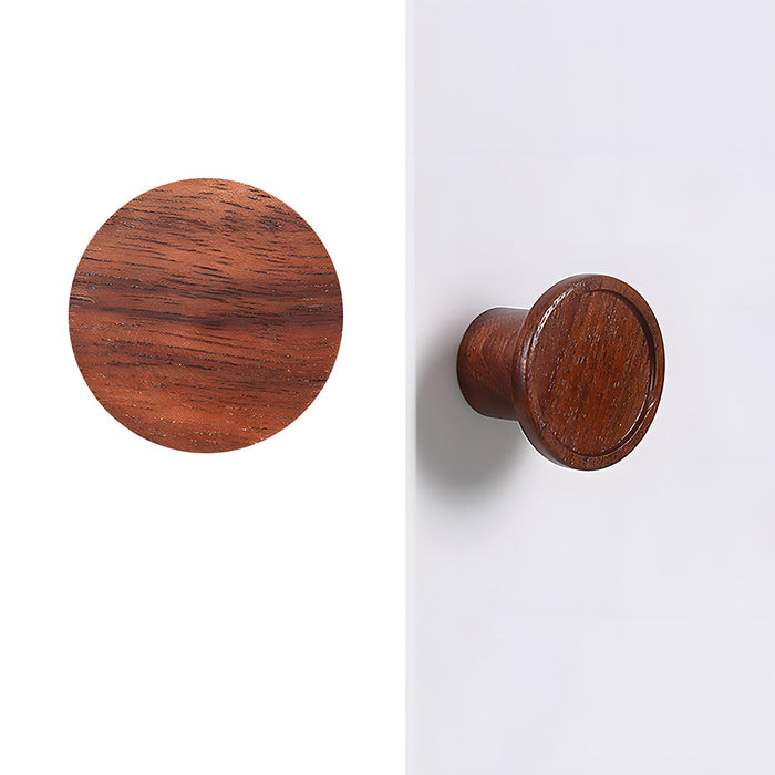 Nordic Round Wood Cabinet Drawer Pulls