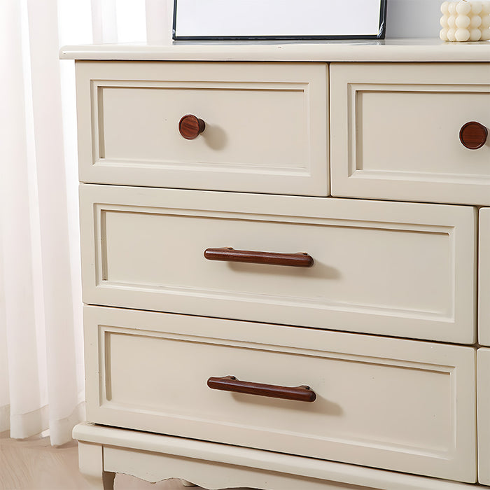 Nordic Round Wood Cabinet Drawer Pulls