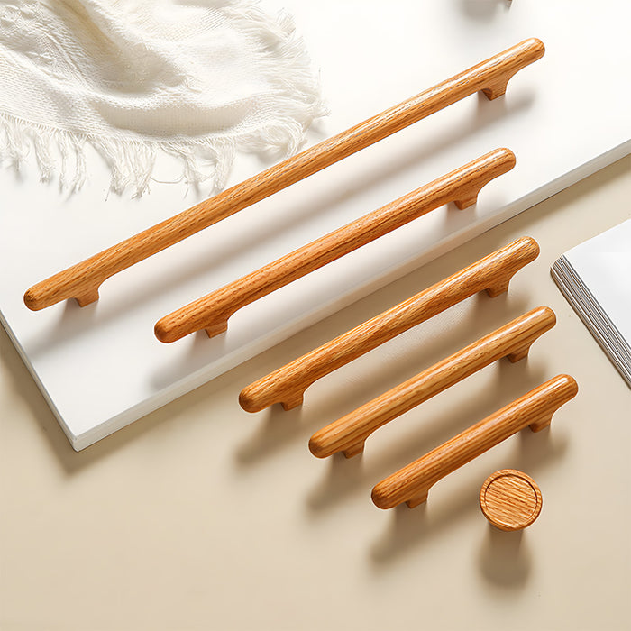 Nordic Round Wood Cabinet Drawer Pulls
