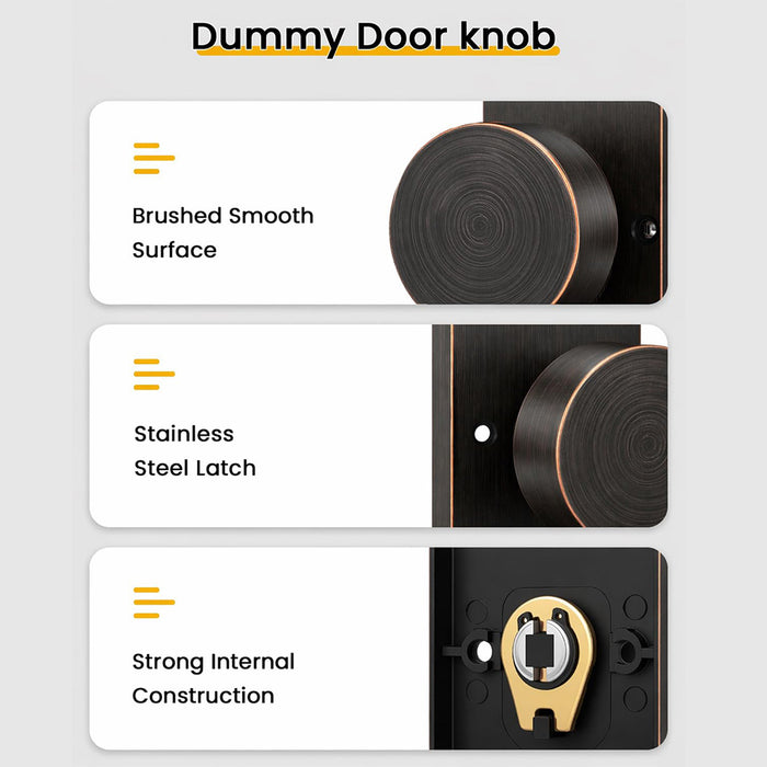 Rectangle Zinc Alloy Interior Dummy Door Knobs