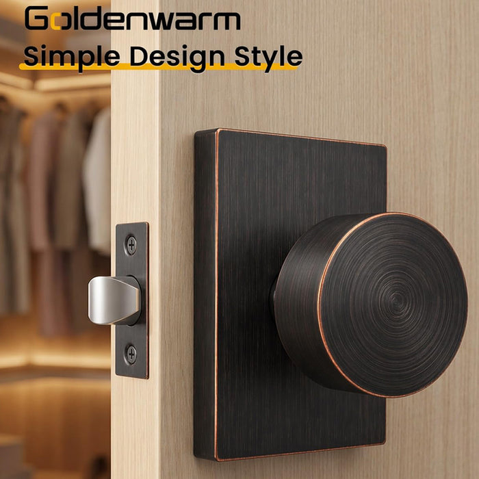 Rectangle Zinc Alloy Interior Passage Door Knobs