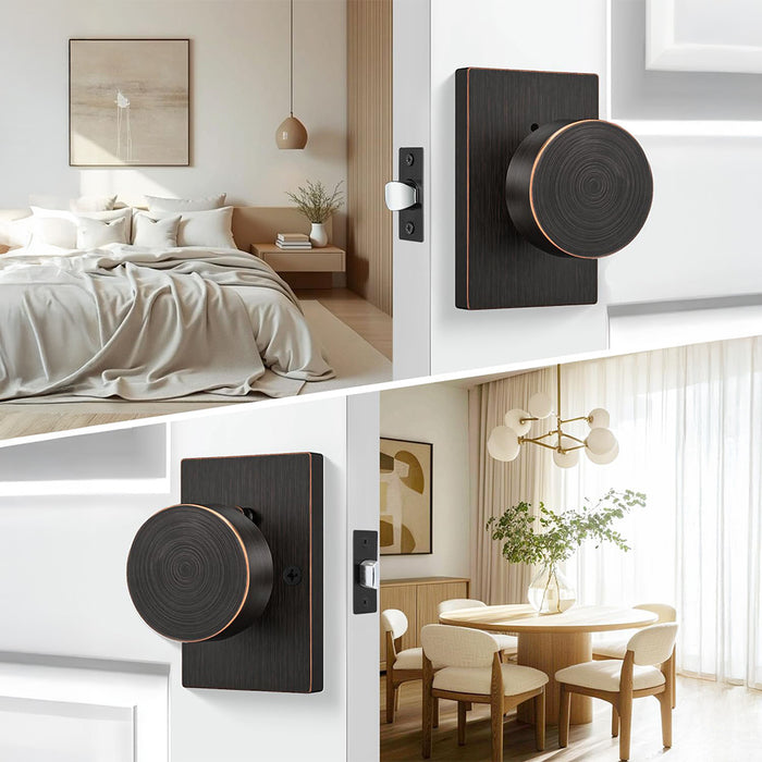 Rectangle Zinc Alloy Interior Privacy Door Knobs