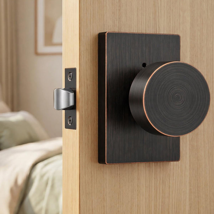 Rectangle Zinc Alloy Interior Privacy Door Knobs