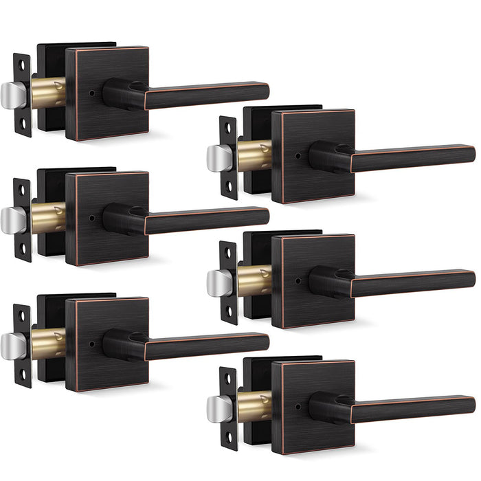 Modern Heavy Duty Zinc Alloy Interior Privacy Door Lever