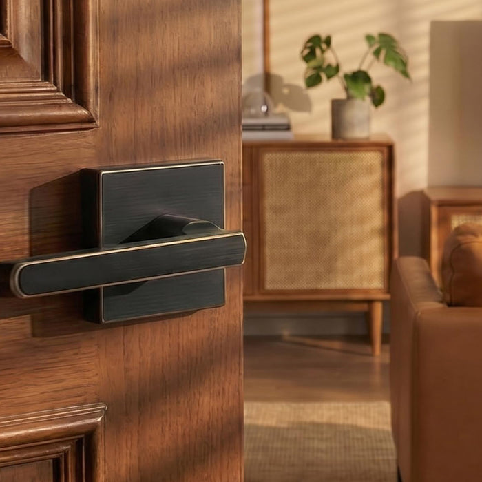 Modern Heavy Duty Zinc Alloy Interior Privacy Door Lever