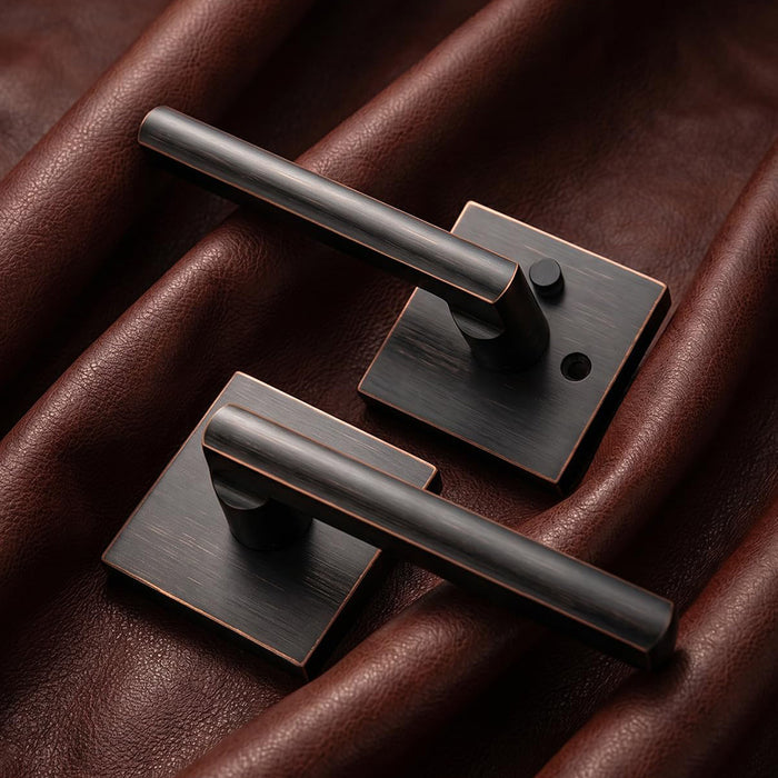 Modern Heavy Duty Zinc Alloy Interior Privacy Door Lever