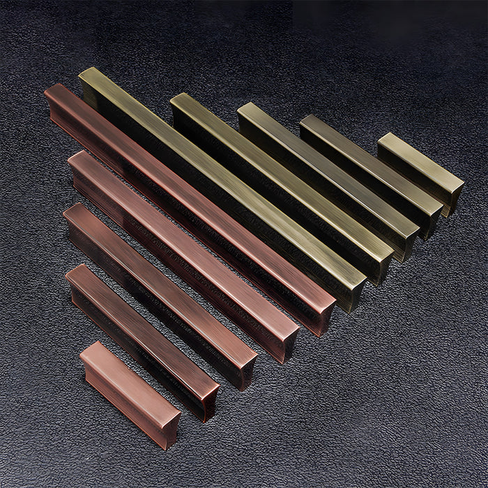 Retro Bronze Aluminum Alloy Cabinet Handles For Kitchen