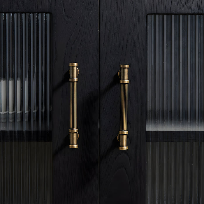 Retro Lined Bronze Cabinet Pulls
