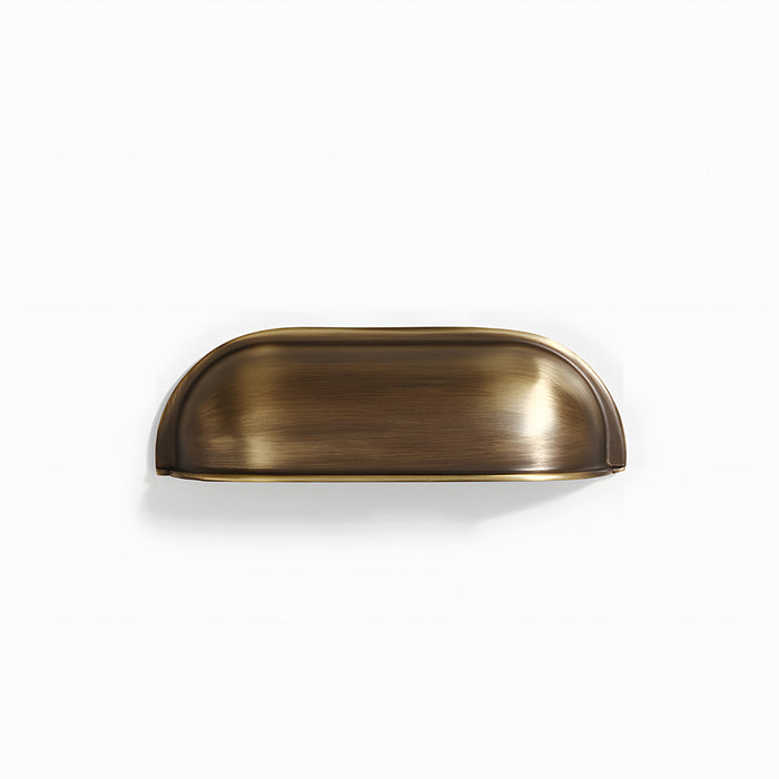 Retro Shell Solid Brass Wardrobe Drawer Cup Pulls