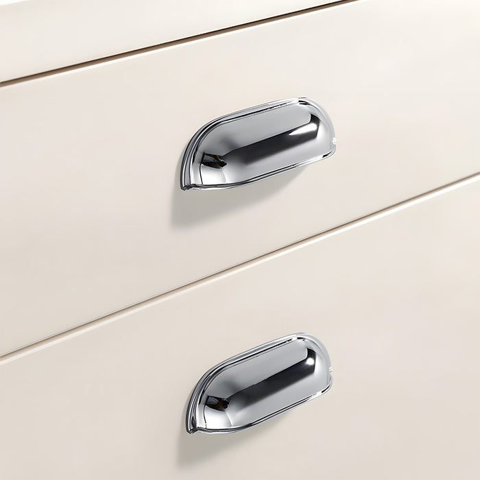 Retro Shell Solid Brass Wardrobe Drawer Cup Pulls