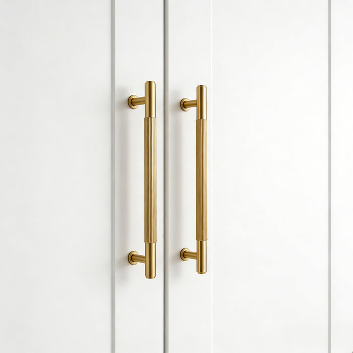 Vintage Lined Aged Bronze Brass Cabinet Pulls
