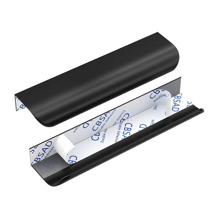Black Adhesive Cabinet Drawer Finger Edge Pull