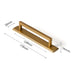 Modern Zinc Alloy Long Cabinet Pulls with Rectangle Backplate