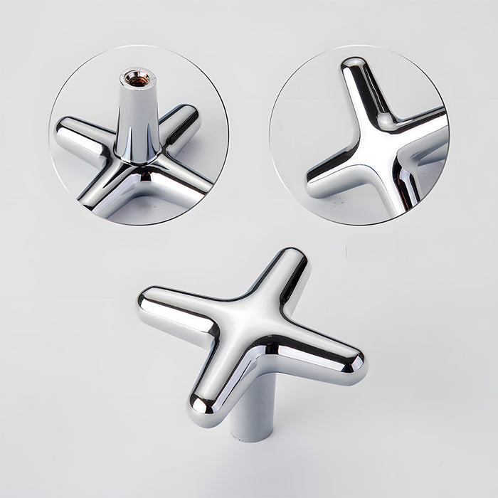 Modern Bright Silver Zinc Alloy Cabinet Pulls and Handles