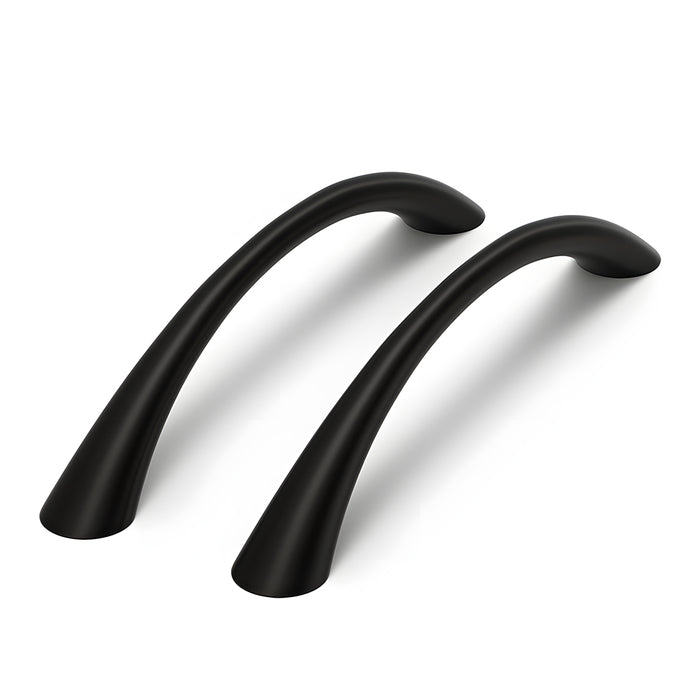 Solid Zinc Alloy Curved Cabinet Handles for Dresser Drawer