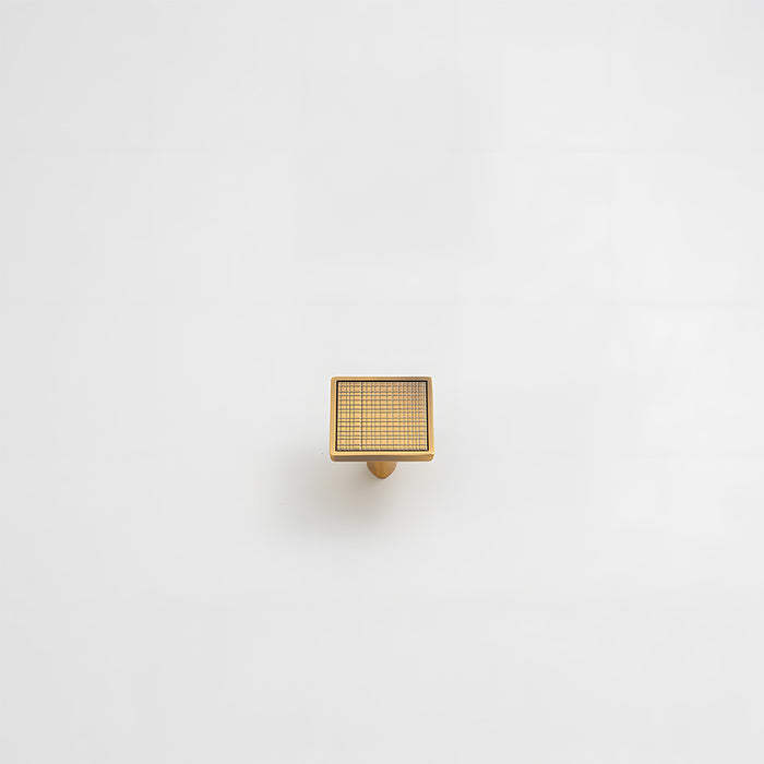 Modern Zinc Alloy Square Textured Grid Cabinet Pulls
