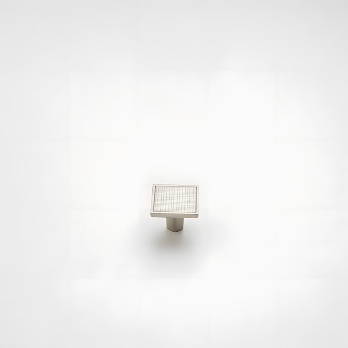 Modern Zinc Alloy Square Textured Grid Cabinet Pulls