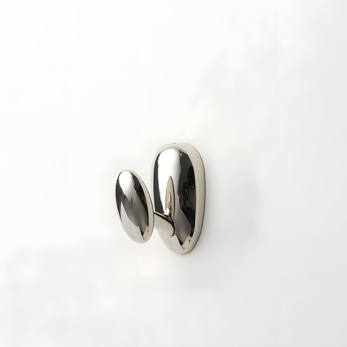 Modern Solid Brass Sculptural Pebble Coat & Towel Hooks