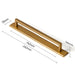 Modern Zinc Alloy Long Cabinet Pulls with Rectangle Backplate