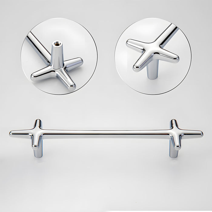 Modern Bright Silver Zinc Alloy Cabinet Pulls and Handles