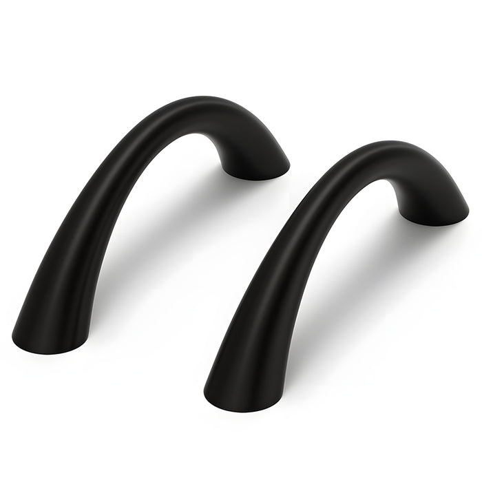 Solid Zinc Alloy Curved Cabinet Handles for Dresser Drawer