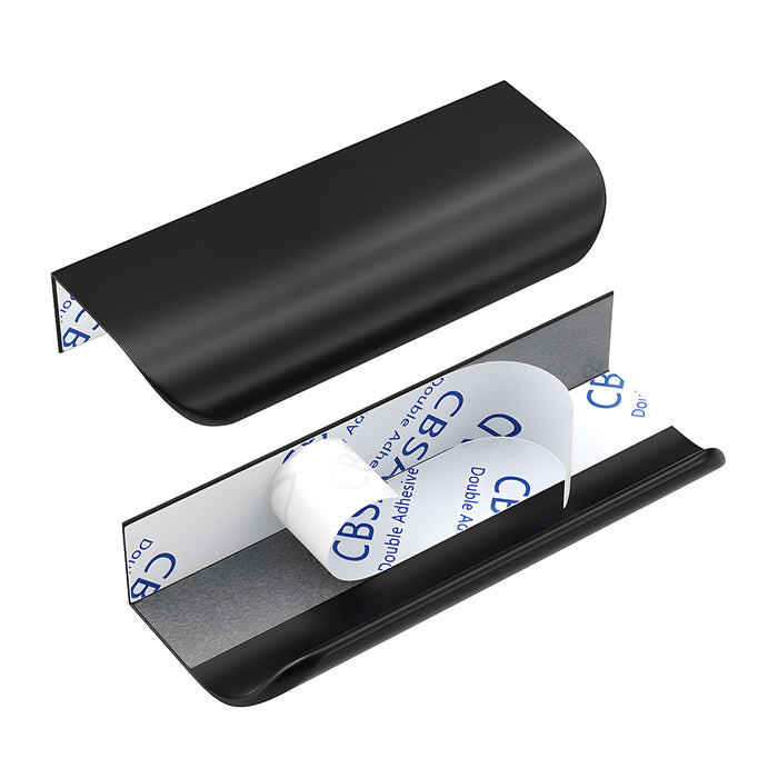 Black Adhesive Cabinet Drawer Finger Edge Pull