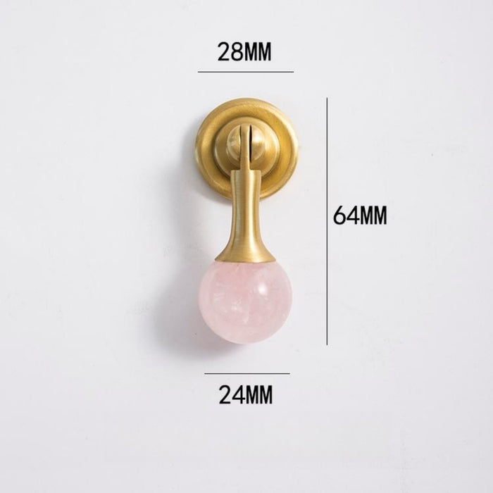Personality Crystal Brass French Light Luxury Style Wardrobe Cabinet  Pull