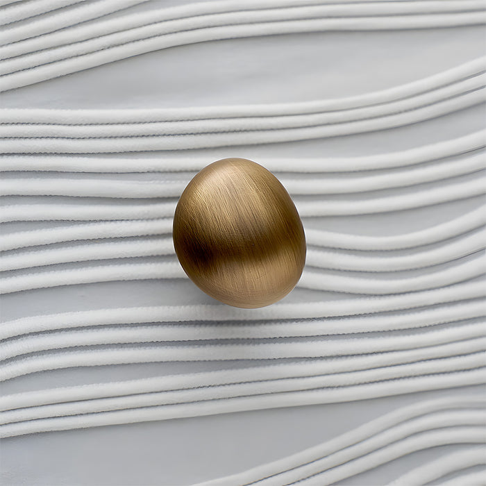 Organic Pebble Brushed Mushroom Drawer Knobs for Kitchen