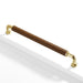 Modern Woven Leather Cabinet Pulls with Curved Zinc Alloy Base
