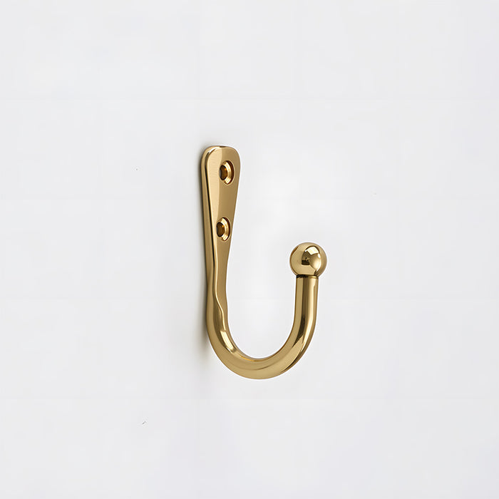 Vintage Brass Single Wall Hooks