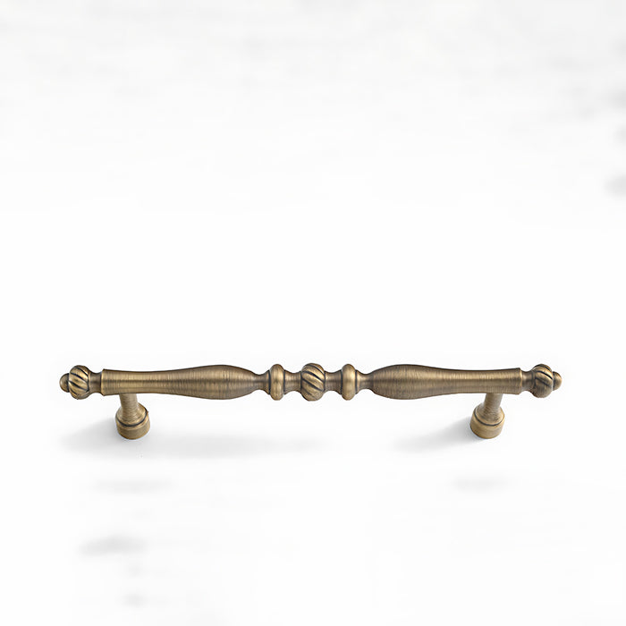 Vintage Solid Brass Spindle Cabinet Handles