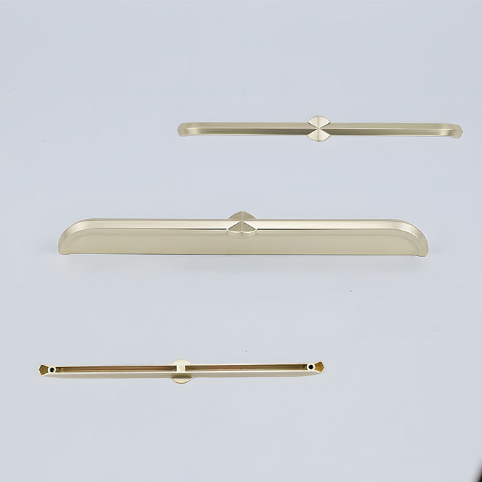 Modern Zinc Alloy Brushed Brass Cabinet Handles