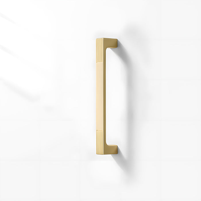 Square Textured Gold & Black Drawer Handles