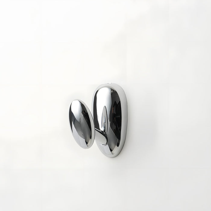 Modern Solid Brass Sculptural Pebble Coat & Towel Hooks