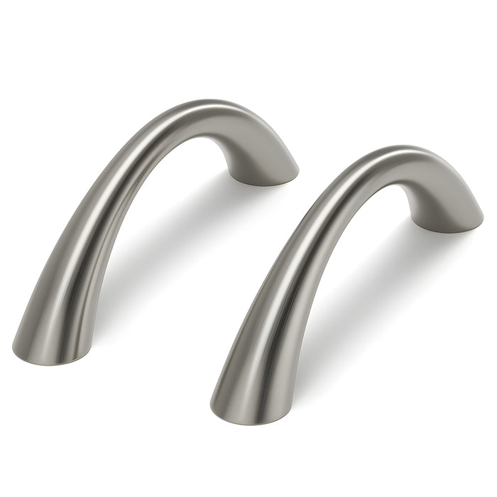 Solid Zinc Alloy Curved Cabinet Handles for Dresser Drawer