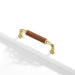 Modern Woven Leather Cabinet Pulls with Curved Zinc Alloy Base