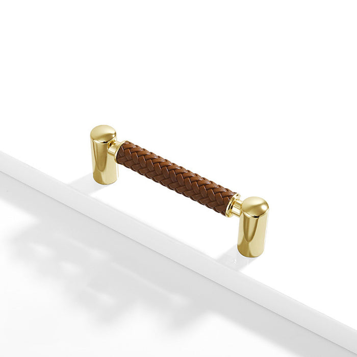 Modern Woven Leather Cabinet Pulls