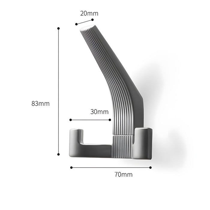 Modern Fluted Zinc Alloy Heavy Duty Double Wall Hooks