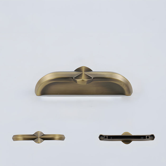 Modern Zinc Alloy Brushed Brass Cabinet Handles