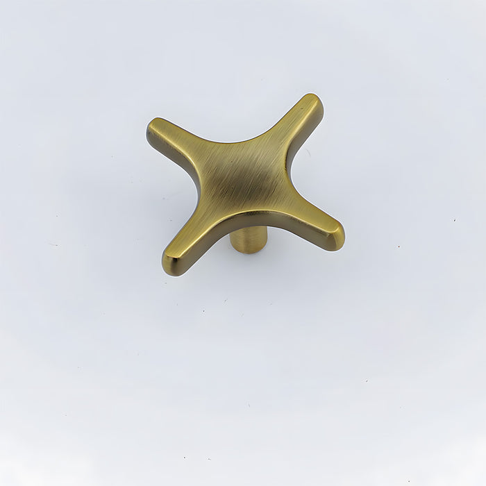 Modern Zinc Alloy Star Cross Cabinet Knobs