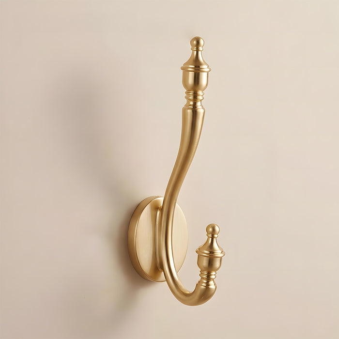 Vintage Brass Wall Mounted Coat Hooks