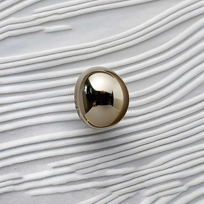 Organic Pebble Brushed Mushroom Drawer Knobs for Kitchen